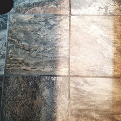 Lowe's Home Improvement - Tile work that is breaking apart and has uneven colors in grout (paid extra money for darker grout with sealant that obviously wasn't used)