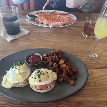 Plank Provisions - Salmon Benedict and King Crab - Seafood Near Me - Fort Worth, Texas