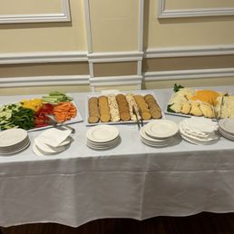 Vegetables,  cheese and crackers