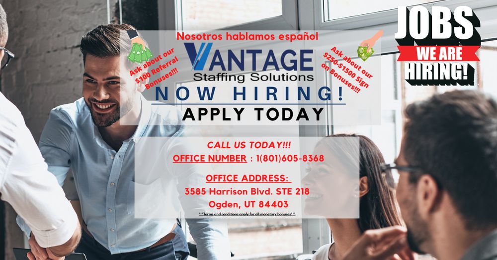 VANTAGE EMPLOYMENT SOLUTIONS 3585 Harrison Blvd, South Ogden, Utah