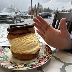 Great Scott's Bakery & Coffee - Sky high cream puff as big as your hand!