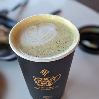 Haraz Coffee House - Pistachio Latte 16 oz - Coffee & Tea Near Me - Plano, Texas Haraz Coffee House - Pistachio Latte 16 oz - Coffee & Tea Near Me - Plano, Texas
