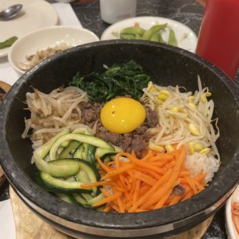 King's Restaurant - Bibimbap in a hot stone bowl - not much flavor really! 5/10 - Sushi Bars Near Me - Fridley, Minnesota