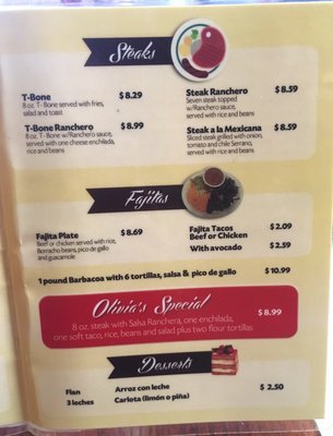 Menu photo 4 Olivia's Mexican Restaurant San Antonio, TX Menu photo 4 Olivia's Mexican Restaurant San Antonio, TX