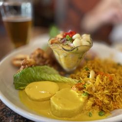 El Pollo Inka - Ink mar sampler so delicious.