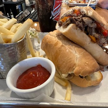 Oak Beach Bar Grill - Steak + Cheese sandwich - Bars Near Me - West Haven, Connecticut Oak Beach Bar Grill - Steak + Cheese sandwich - Bars Near Me - West Haven, Connecticut