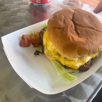 The Outpost - River's Edge Eatery - Bacon smash burger - Burgers Near Me - West Newton, Pennsylvania The Outpost - River's Edge Eatery - Bacon smash burger - Burgers Near Me - West Newton, Pennsylvania
