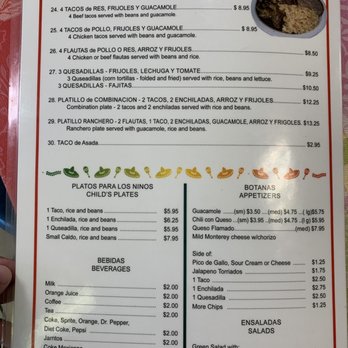 Tia Nena's - Current menu - Mexican Near Me - Junction, Texas