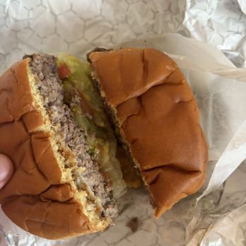 Lee's Burgers - Cheeseburger, lettuce, tomato, pickles - Burgers Near Me - Brookline, Massachusetts