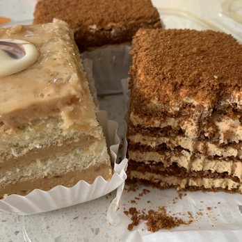 Vrej Pastry - L: Caramel cake. R: Honey cake - Bakeries Near Me - Pasadena, California