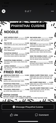 Menu photo 1 Phayathai Cuisine Seattle, WA Menu photo 1 Phayathai Cuisine Seattle, WA