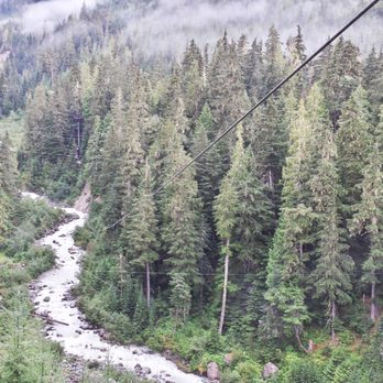 Ziptrek Ecotours - really beautiful, even if the weather isnt perfect. You fly over this creek a few times - Tours Near Me - Whistler, British Columbia