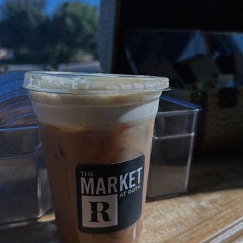 The Market at Roth - Banana creme brûlée latte with oat milk - Coffee & Tea Near Me - Turlock, California
