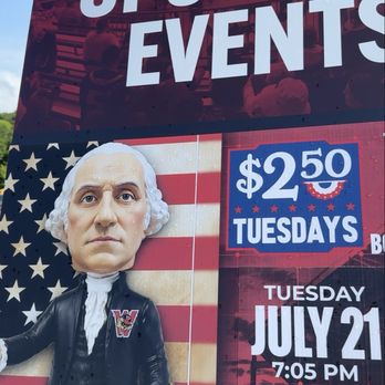 Washington Wild Things - $2.50 Tuesday promo. You can get a Little Washington bobblehead if you're early. - Stadiums & Arenas Near Me - Washington, Pennsylvania Washington Wild Things - $2.50 Tuesday promo. You can get a Little Washington bobblehead if you're early. - Stadiums & Arenas Near Me - Washington, Pennsylvania