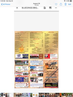 Menu photo 5 Bluegrass BBQ Cowpens, SC