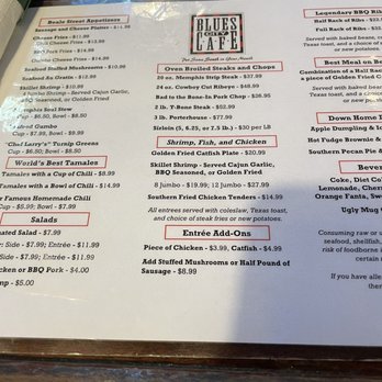 Blues City Cafe - Menu - Southern Near Me - Memphis, Tennessee