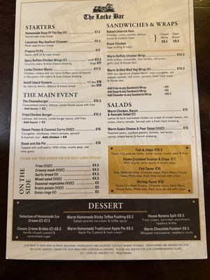 Menu photo 1 The Locke Bar Limerick, LK