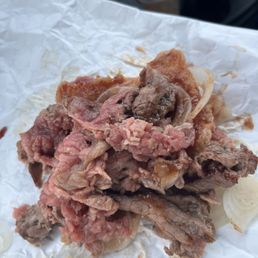 Raw shredded pit beef Raw shredded pit beef