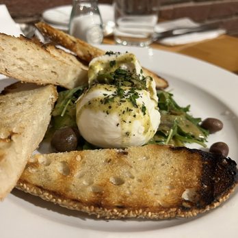 The Rook - Burrata with arugula, olives and toasty bread - New American Near Me - Ithaca, New York The Rook - Burrata with arugula, olives and toasty bread - New American Near Me - Ithaca, New York