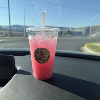 Sister's Sips Coffee - raspberry pomegranate pink lotus with lotus cream - Coffee & Tea Near Me - Coulee Dam, Washington Sister's Sips Coffee - raspberry pomegranate pink lotus with lotus cream - Coffee & Tea Near Me - Coulee Dam, Washington