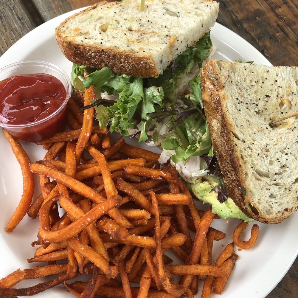 Cenote - Turkey avocado sandwich with sweet photo fries - Coffee & Tea Near Me - Austin, Texas