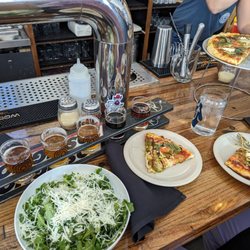 Aspen Tap - Arugula salad and caprese pizza