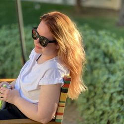 Salon Bleu - Blonding with rose gold toner. Summer sun show glistening healthy hair.