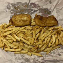 One halibut, one fish, one chips One halibut, one fish, one chips