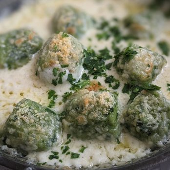 Bistro Moulin - The BEST Gnocchi. With spinach and parmesan cream sauce, a must order. - Wine Bars Near Me - Monterey, California Bistro Moulin - The BEST Gnocchi. With spinach and parmesan cream sauce, a must order. - Wine Bars Near Me - Monterey, California