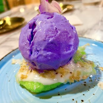 So Saap - No-Mango Sticky Rice Ala Mode (Ube Ice Cream)! - Thai Near Me - San Diego, California