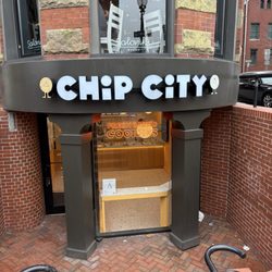 Chip City - You need to walk downstairs to get to the entrance, not handicap friendly at least I don't think it is.