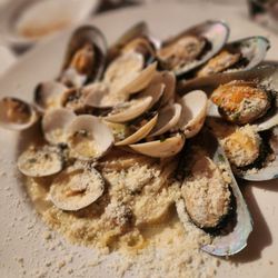 Sammy G's Tuscan Grill - Clams and muscles over linguini.
