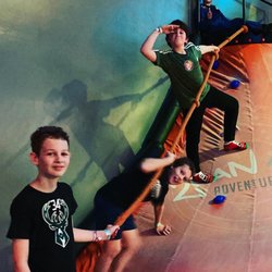 Enjoying a climbing area!