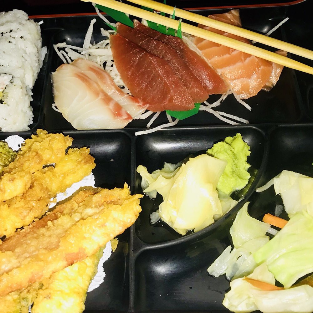 Kyoto - Combo with tempura and sashimi Was okay - Japanese Near Me - Santa Barbara, California