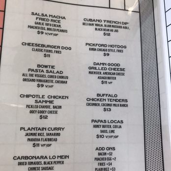 Pickford’s Sundries - Lunch or early dinner menu (they close at 5 pm) - American Near Me - Tampa, Florida Pickford’s Sundries - Lunch or early dinner menu (they close at 5 pm) - American Near Me - Tampa, Florida