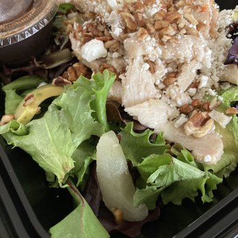 Urbane Cafe - The Cafe salad: roasted chicken, pears, pecans, goat cheese, avocados, and mixed greens w/ balsamic vinaigrette - Salad Near Me - Northridge, California