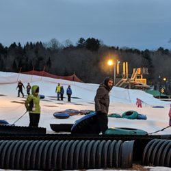 The Tubing Park at Windham Mountain Club - Bottom of the tubing hill.