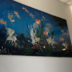 See's - One of the pretty murals on the wall