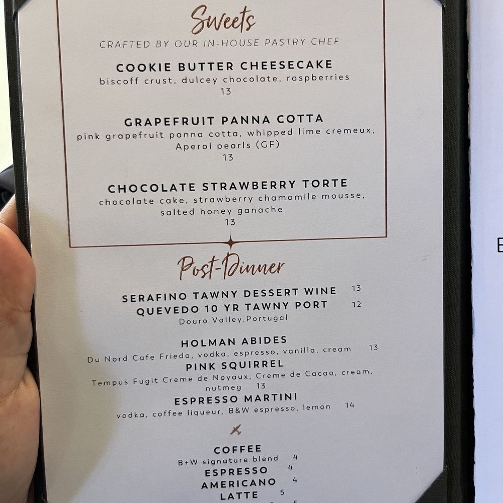Dessert Menu Dessert Menu