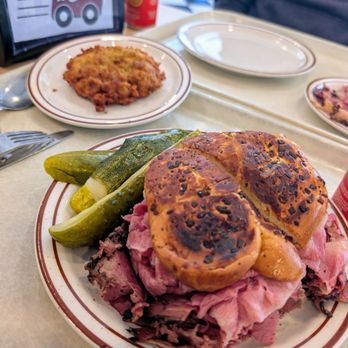 Manny's Cafeteria & Delicatessen - Reuben on an onion roll with pastrami and corned beef - Delis Near Me - Chicago, Illinois