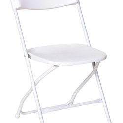 Cindy's Toys - White folding chairs, also available in brown and navy blue