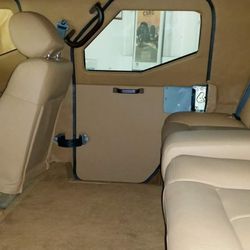Superior Auto Upholstery - A military Ghurka by Teledyne. Transformed into a luxury urban weekend cruiser. One of a kind.