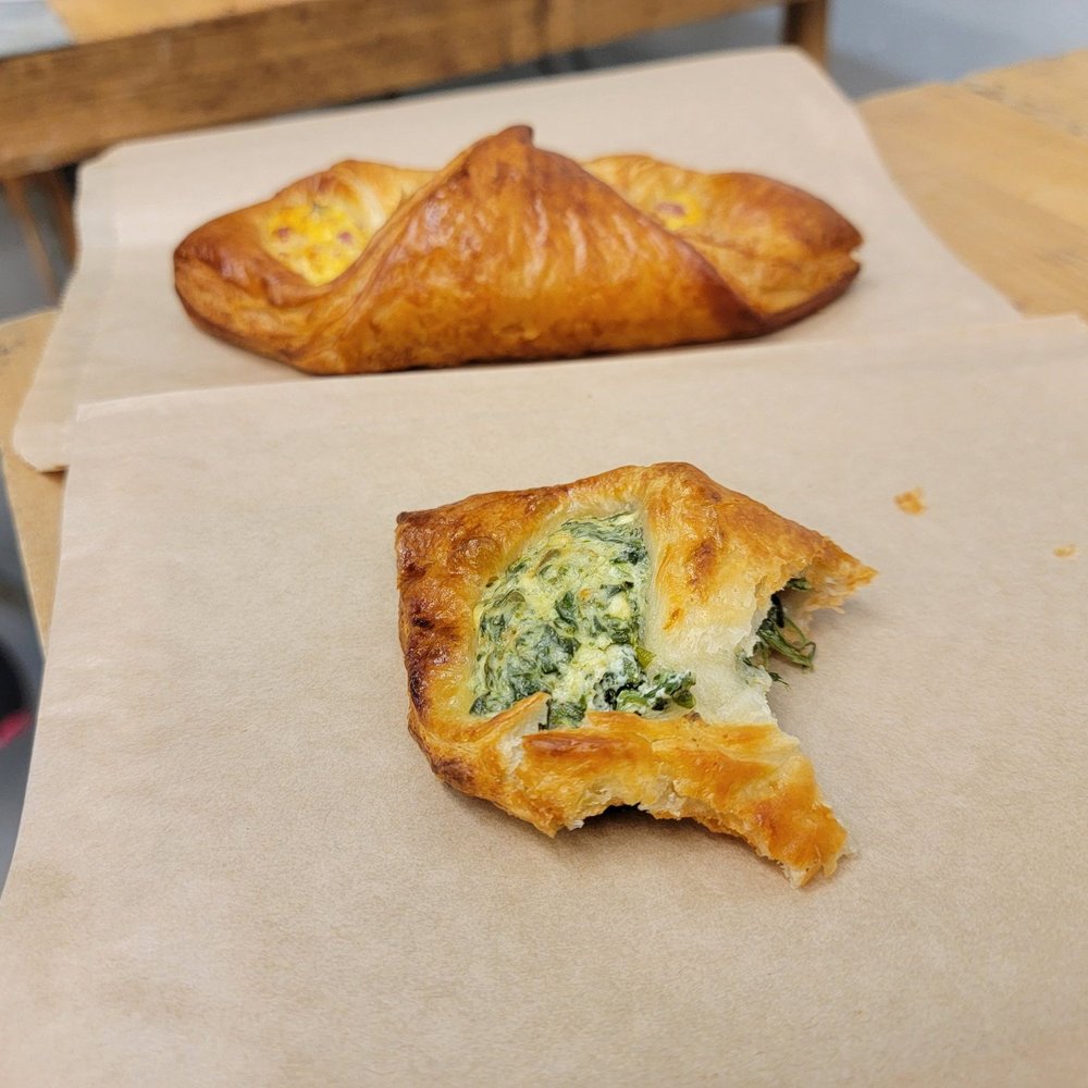 9 Tails - Croissant twists: bacon and cheese and spinach - Coffee & Tea Near Me - New York, New York