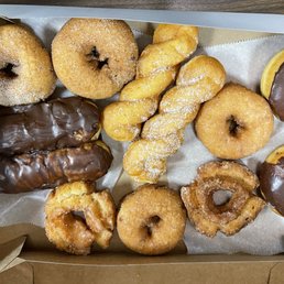 a variety of donuts in a box a variety of donuts in a box