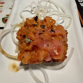 Noda Restaurant - Crispy Rice with spicy Salmon - Sushi Bars Near Me - Pasadena, California Noda Restaurant - Crispy Rice with spicy Salmon - Sushi Bars Near Me - Pasadena, California