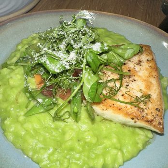 Oceano Kitchen - Halibut with risotto - New American Near Me - Lake Worth Beach, Florida