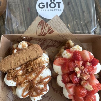 GIOT CREAM COFFEE - Biscoff and strawberry cheesecake croffles - Coffee & Tea Near Me - Saint Paul, Minnesota GIOT CREAM COFFEE - Biscoff and strawberry cheesecake croffles - Coffee & Tea Near Me - Saint Paul, Minnesota