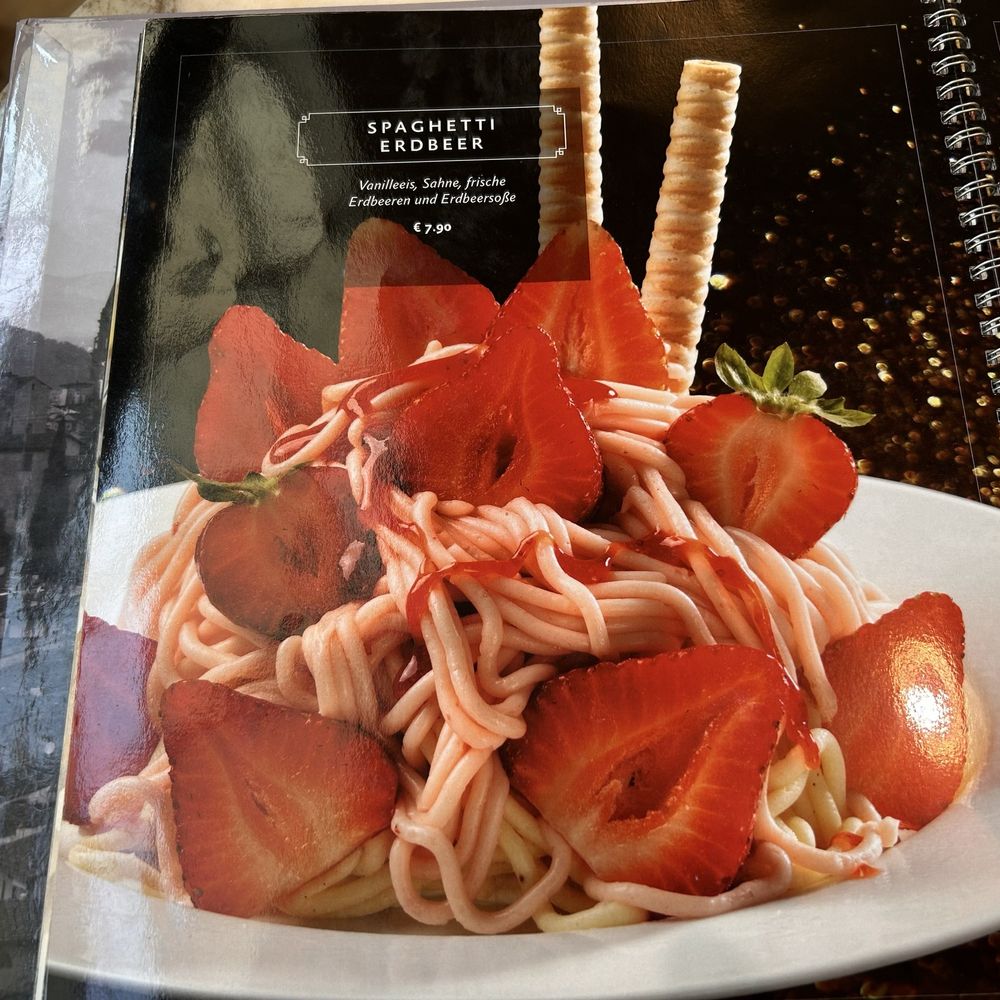 Eiscafé Firenze - Spaghetti Erdbeer foto vom Speisekarte - Ice Cream & Frozen Yogurt Near Me - Wuppertal, NW Eiscafé Firenze - Spaghetti Erdbeer foto vom Speisekarte - Ice Cream & Frozen Yogurt Near Me - Wuppertal, NW