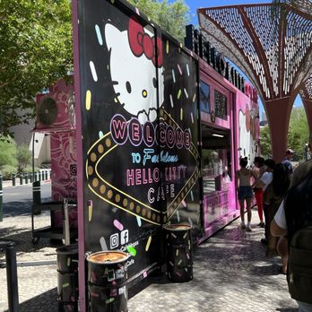 Hello Kitty Cafe - Out door line area - Desserts Near Me - Las Vegas, Nevada Hello Kitty Cafe - Out door line area - Desserts Near Me - Las Vegas, Nevada