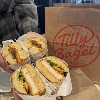Tilly Bagel Shop - Crispy potato w/ Chorizo & Chicken Caesar - Sandwiches Near Me - Chicago, Illinois Tilly Bagel Shop - Crispy potato w/ Chorizo & Chicken Caesar - Sandwiches Near Me - Chicago, Illinois